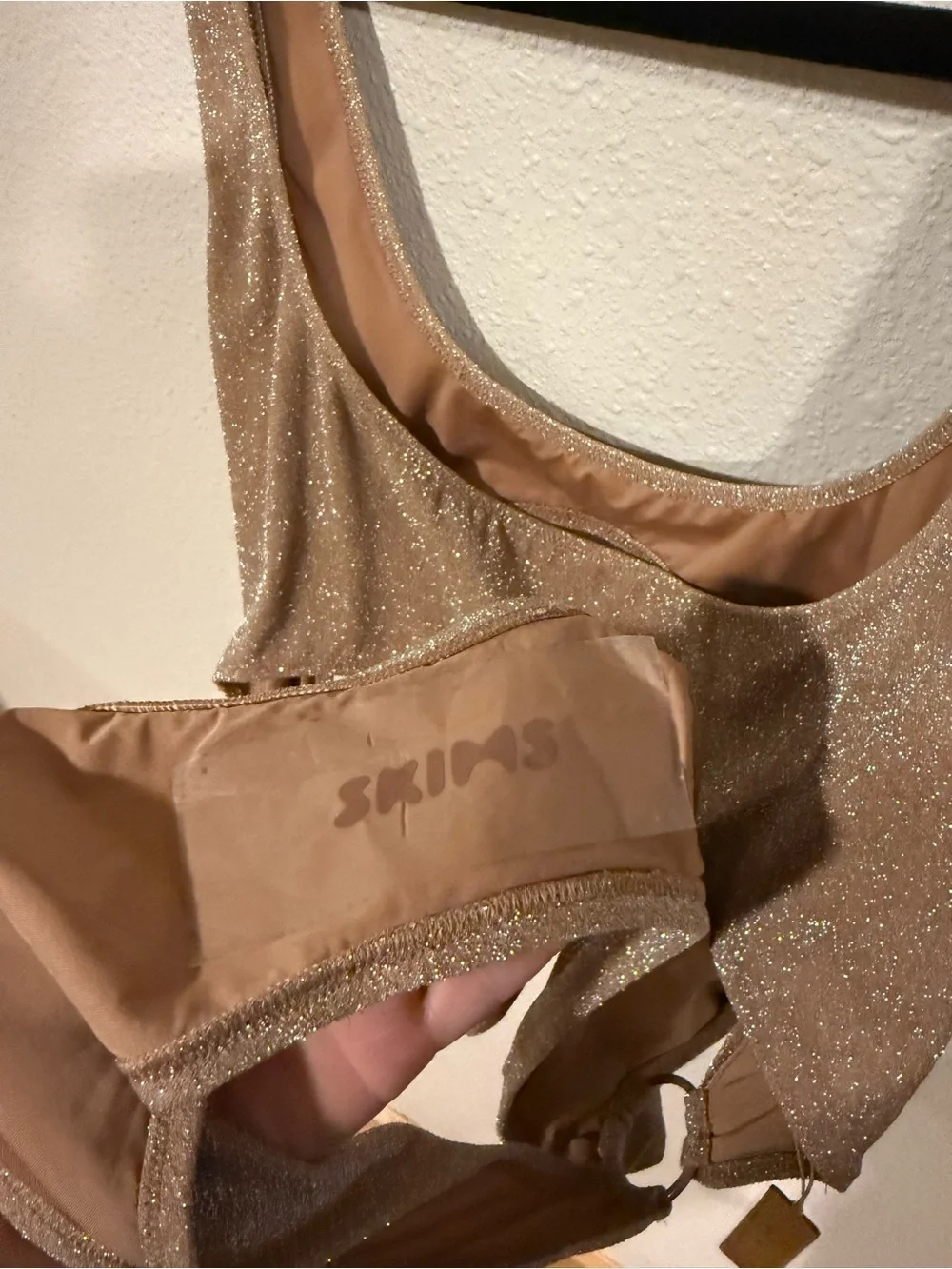 SKIMS GLITTER SWIM ONE PIECE MONOKINI NWT 3X